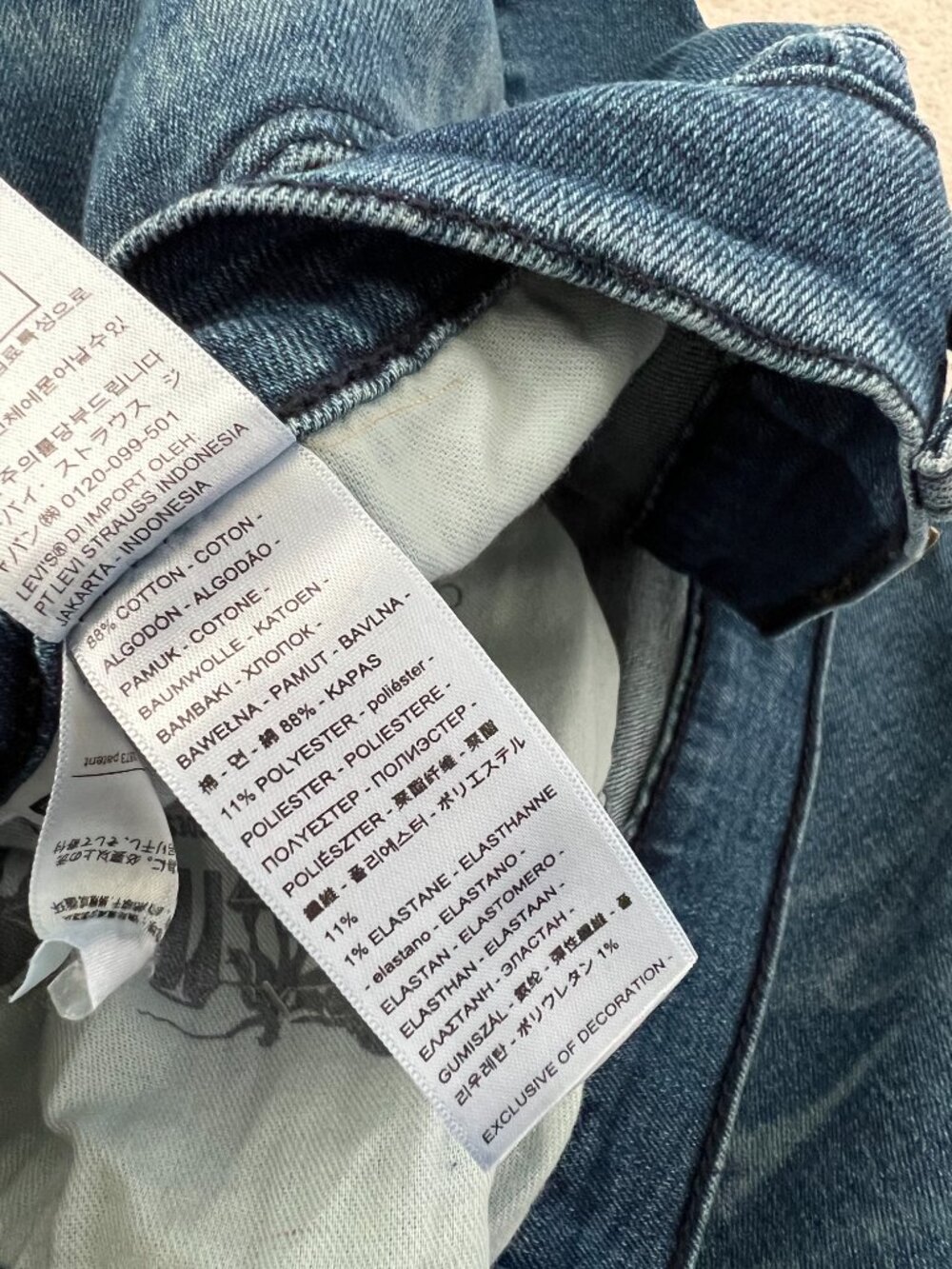 Levi’s 514 Straight Fit Blue Jeans 34 - Picture 9 of 10